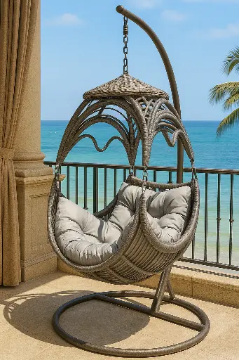 # 68 Grey Cushion Hanging Chair