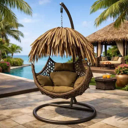 #68 Brown Hanging Chair