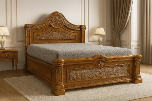Kaju Teakwood Cot(6*6)