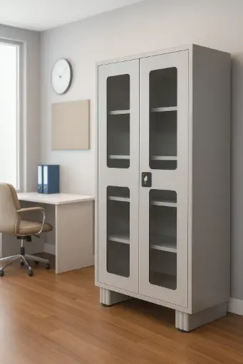 E1-PG Glass Door Plain